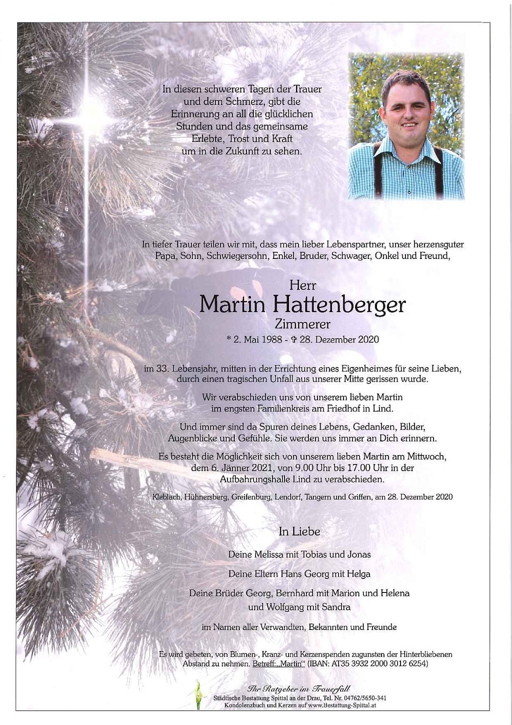 Nachruf Hattenberger Martin